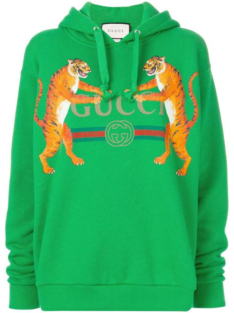 gucci green tiger hoodie|gucci tiger necklace.